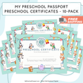 10-Pack of My Preschool Passport™ Certificates
