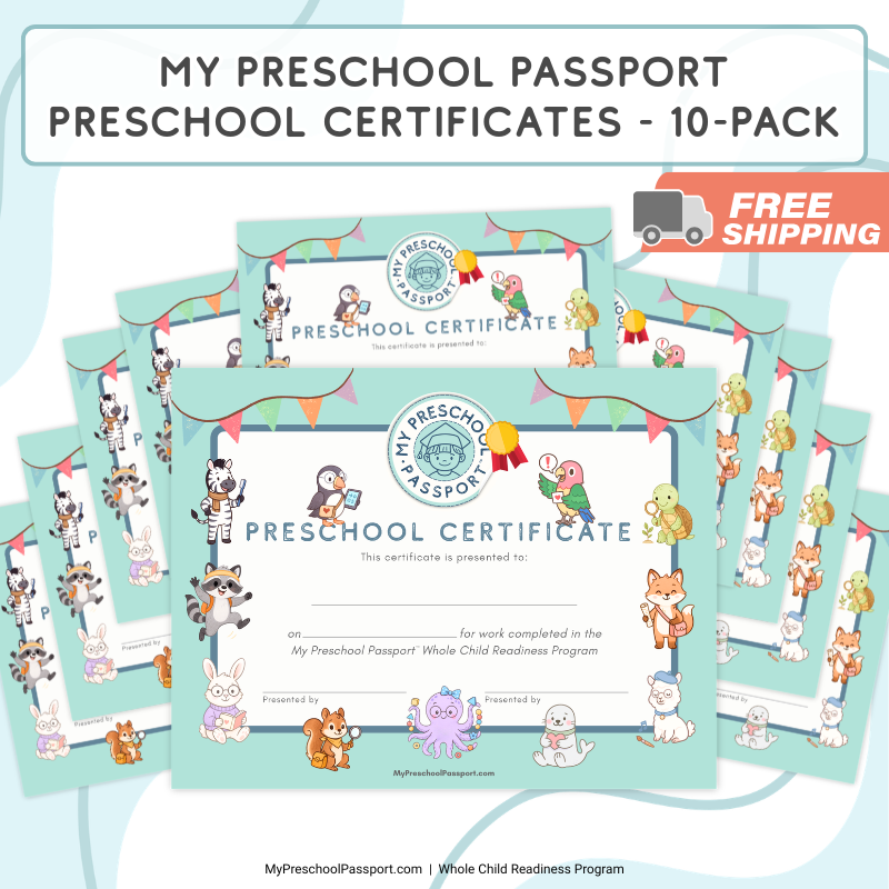 10-Pack of My Preschool Passport™ Certificates